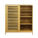 Bamboo Storage Cabinet Freestanding Natural