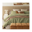 Bambury Acacia Jacquard Quilt Cover Set Pear Queen