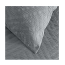 Bambury Panama Jacquard Quilt Cover Set Steel