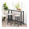 2 Pieces Bar Stool Set Dining Bistro Stools For Cafe Kitchen
