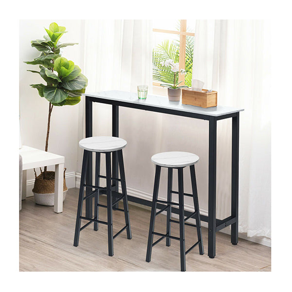 2 Pieces Bar Stool Set Dining Bistro Stools For Cafe Kitchen