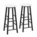 2 Pieces Bar Stool Set Dining Bistro Stools For Cafe Kitchen