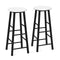 2 Pieces Bar Stool Set Dining Bistro Stools For Cafe Kitchen