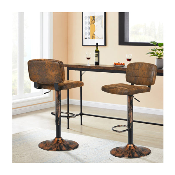 Vintage Bar Stools with Adjustable Height for Kitchen