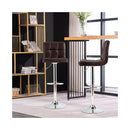 Set of 2 Height Adjustable Swivel Barstool for Home Coffee