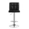 Height Adjustable Swivel Barstool with PU leather for home Black
