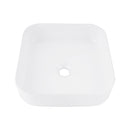 380X380Mm Bathroom Sinks Gloss White Ceramic Basin Bowl Square