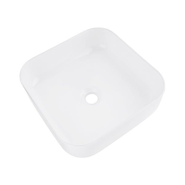 380X380Mm Bathroom Sinks Gloss White Ceramic Basin Bowl Square