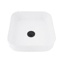 38X38Cm Gloss White Bathroom Ceramic Basin And No Overflow Set