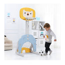 3 In 1 Childrens Playground With Height Adjustable Basketball Stand