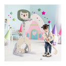 3 In 1 Childrens Playground With Height Adjustable Basketball Stand