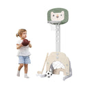 3 In 1 Childrens Playground With Height Adjustable Basketball Stand