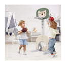 3 In 1 Childrens Playground With Height Adjustable Basketball Stand