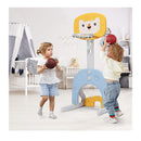 3 In 1 Childrens Playground With Height Adjustable Basketball Stand