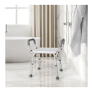 Bath Chair Shower Bench With Detachable Padded Arms For Seniors