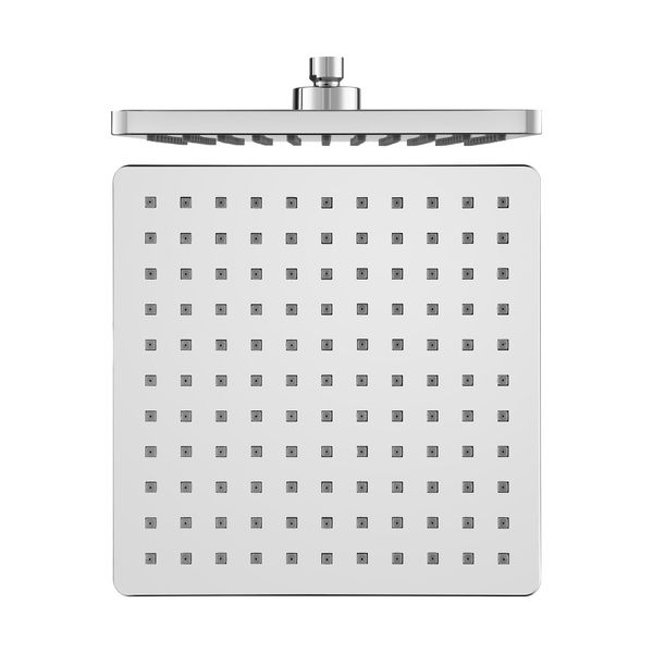 10 Square Plastic Bath Shower Head Only For Wall Ceiling Arm Rail