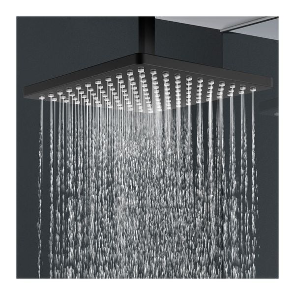 10 Square Plastic Bath Shower Head Only For Wall Ceiling Arm Rail