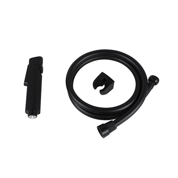 Bathroom Black Abs Handheld Toilet Bidet Spray Kit With Pvc Water Hose