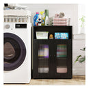 Bathroom Cabinet With 2 Doors And 3 Level Adjustable Shelf Black