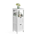 Freestanding Bathroom Floor Cabinet With 2 Removable Drawers