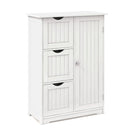 Bathroom Floor Cabinet With 3 Drawers And 1 Side Cabinet White