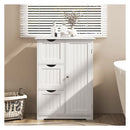 Bathroom Floor Cabinet With 3 Drawers And 1 Side Cabinet White
