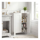Bathroom Floor Storage Cabinet With Double Door And Shelf White