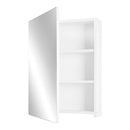 Bathroom Mirror Cabinet Wall Mounted 45cm Adjustable Shelves White