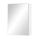 Bathroom Mirror Cabinet Wall Mounted 45cm Adjustable Shelves White