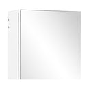 Bathroom Mirror Cabinet Wall Mounted 45cm Adjustable Shelves White