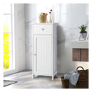 Bathroom Storage Cabinet Side Storage Organizer With Shelf White