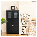 Bathroom Storage Cabinet With Tempered Glass Door And Adjustable Shelf