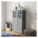 Bathroom Storage Cabinet With Tempered Glass Door And Adjustable Shelf
