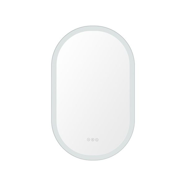 Bathroom Touch Led Light Oval Makeup Wall Mirror 500X800Mm
