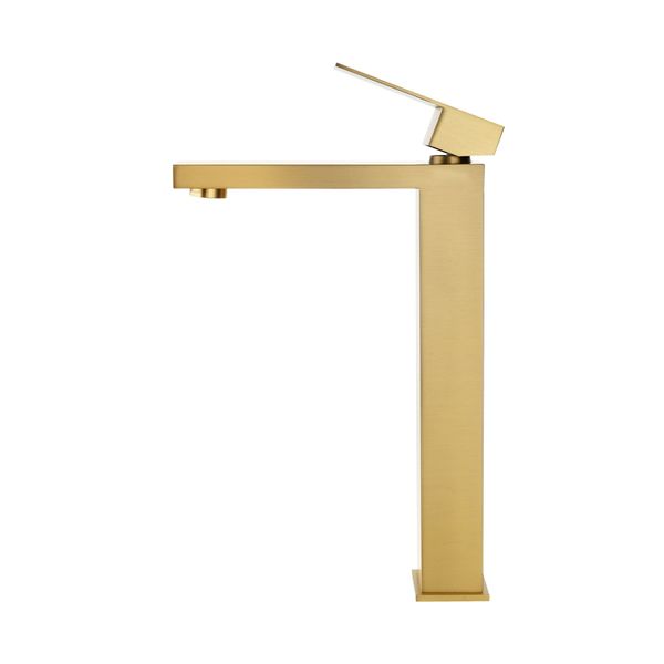 Bathroom Vanity Basin Mixer Tap Stainless Steel Square Spout