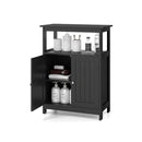 Bathroom Storage Cabinet With 2 Doors And 2 Open Shelves