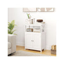 Bathroom Storage Cabinet With 2 Doors And 2 Open Shelves