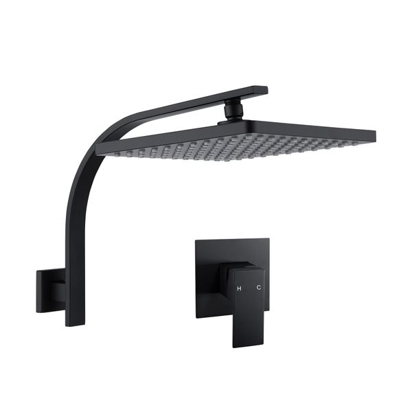 10 Inch Rain Shower Head Set Bathroom Wall