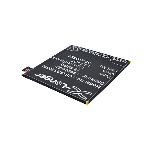 Cameron Sino Cs Abt006Sl 3400Mah Battery For Amazon Fire Hd 6