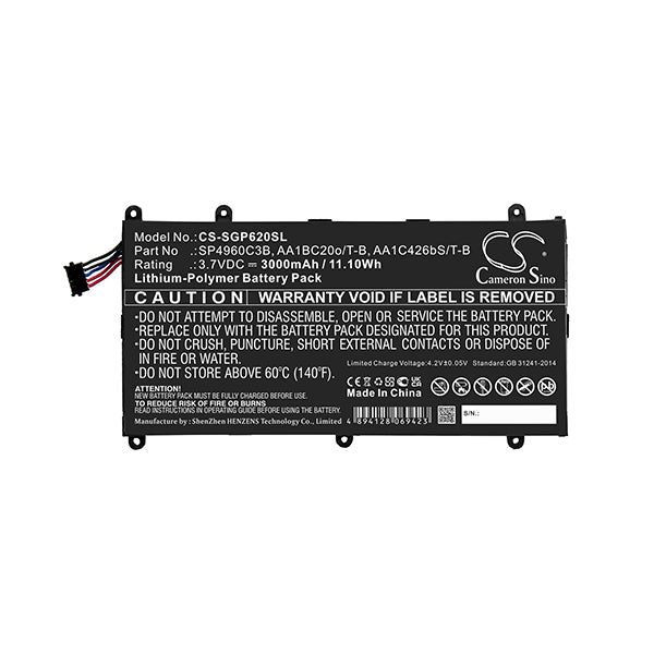 Cameron Sino Cs Sgp620Sl 3000Mah Battery For Samsung Gt P6200