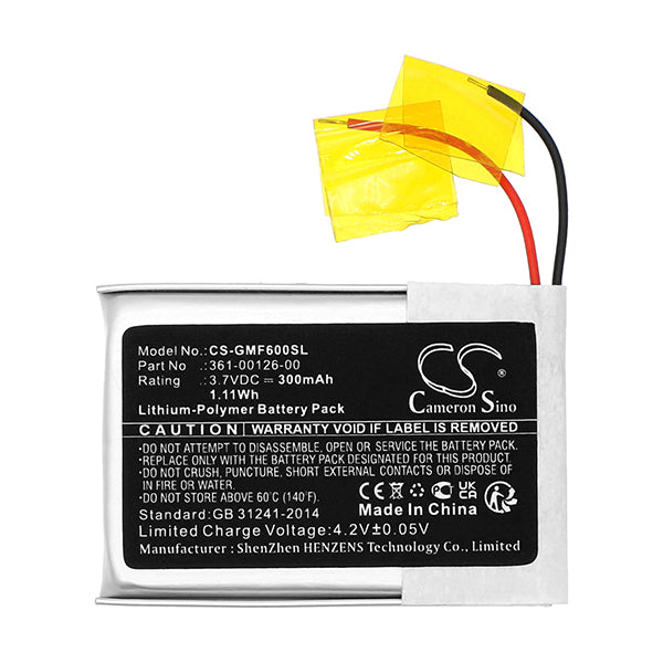 Cameron Sino Csgmf600Sl 300Mah Replacement Battery For Garmin Fenix 6X