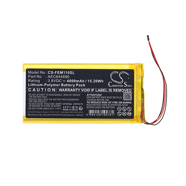 Cameron Sino Cs Fem110Sl 4000Mah Replacement Battery For Fiio M11