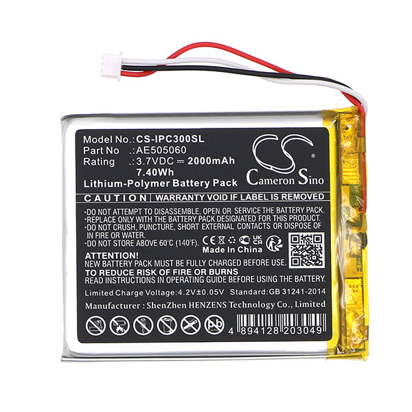 Cameron Sino Cs Ipc300Sl 2000Mah Battery For Apple Ipod Classic 3Rd