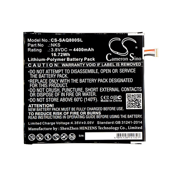 Cameron Sino Cs Saq800Sl 4400Mah Battery For Sprint Slate 80