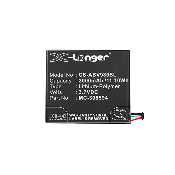 Cameron Sino Cs Abv980Sl 3000Mah Replacement Battery For Amazon Sv98Ln