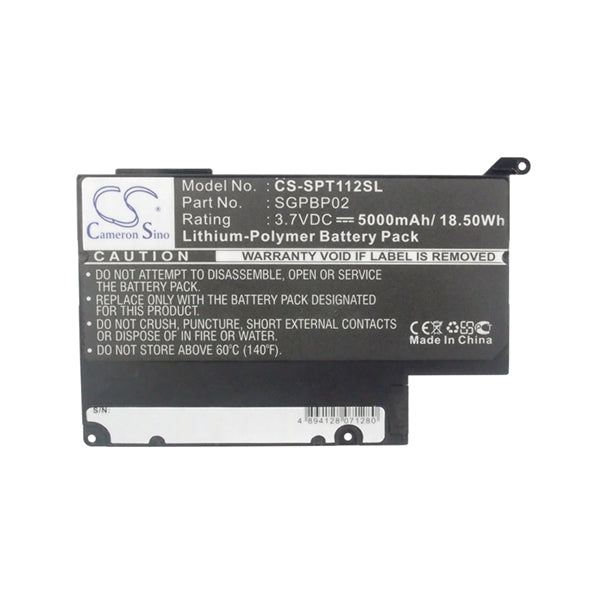 Cameron Sino Csspt112Sl 5000Mah Replacement Battery For Sony Sgpt111Cn