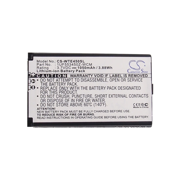 Cameron Sino Cs Wte450Sl 1050Mah Battery For Bamboo Cth 470K Xx