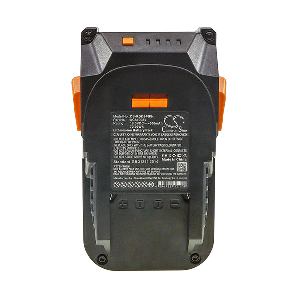 Cameron Sino Cs Rdd840Ph 4000Mah Replacement Battery For Aeg Bfl 18