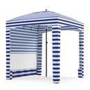 Beach Cabana With Removable Sidewall And Sand Anchor Blue
