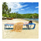 Reclining Beach Chair With Detachable Pillows For Outdoor